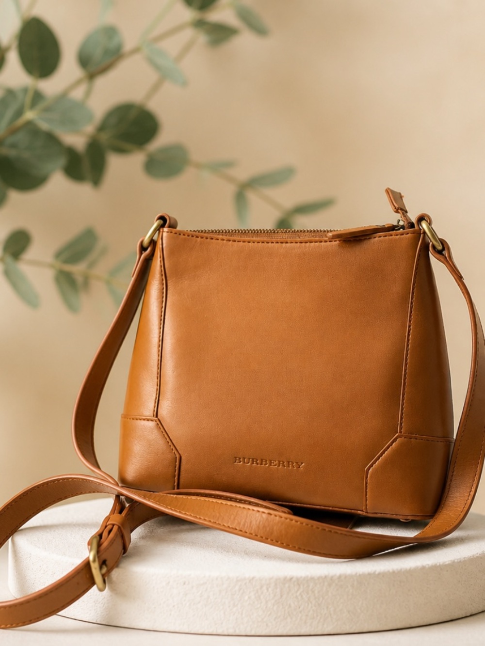 ✋Rare✋Limited Edition ✋Burberry Leather Nova Check Crossbody/Shoulder Bag.